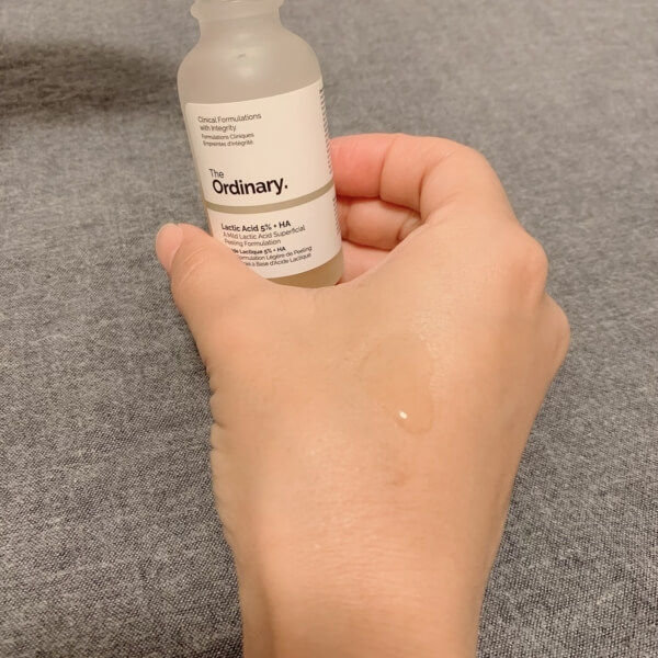 The Ordinary Lactic Acid 5% + HA（ジオーディナリー乳酸ピーリング5％＋HA)